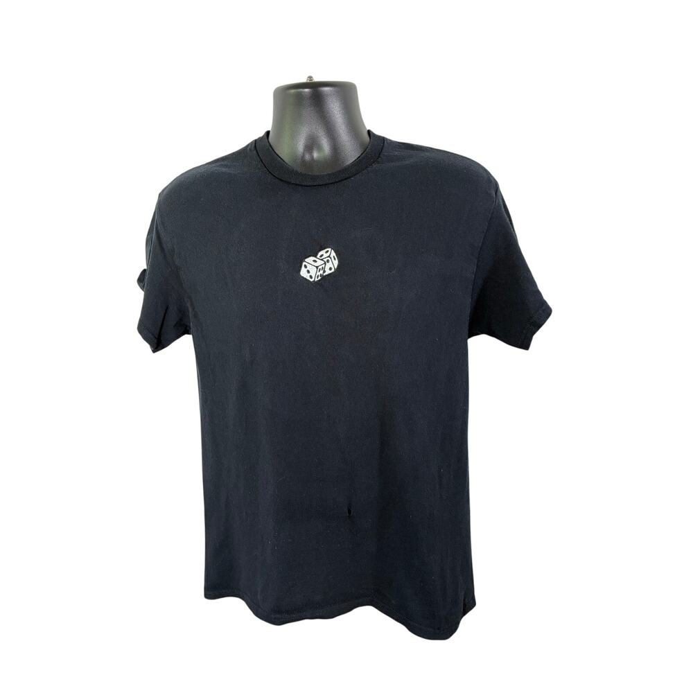 Riot Society Dice Embroidered Black T Shirt Medium